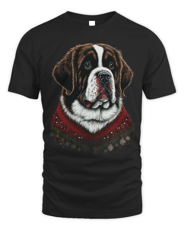 Xmas Saint Bernard Santa on Christmas Saint Bernard