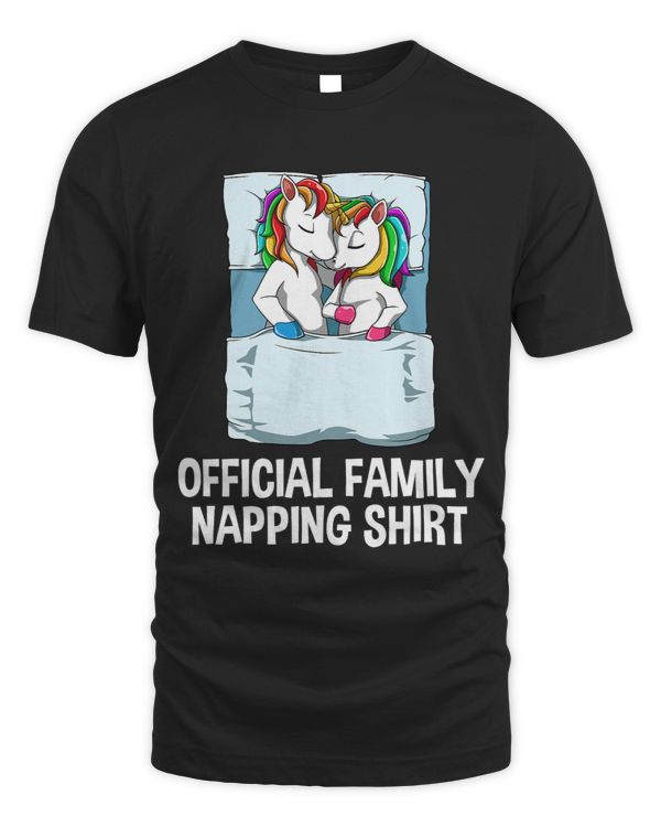 Official Family Napping Shirt With Unicornes