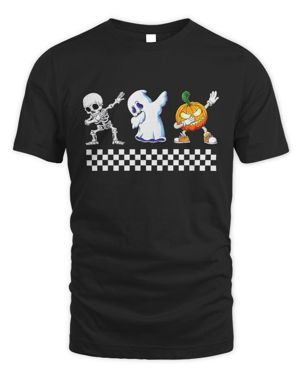 Dabbing Halloween Boys Skeleton Zombie Scary Pumpkin Mummy
