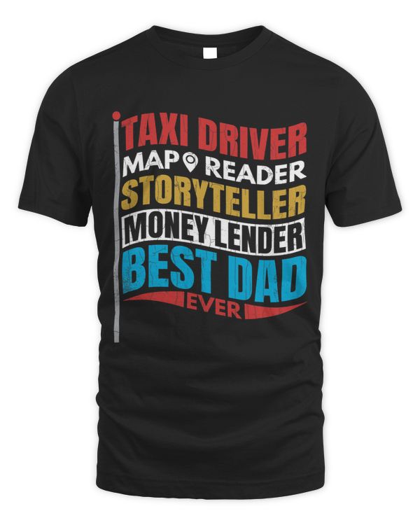 Taxi Driver Map Reader Dad Funny Taxi Driving Cab Graphic