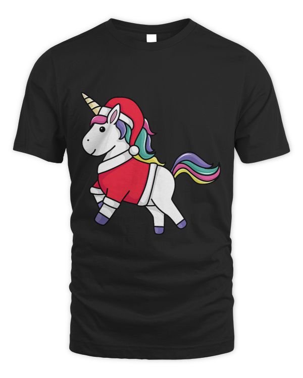 Cute Santa Unicorn Christmas Kids Xmas Holiday