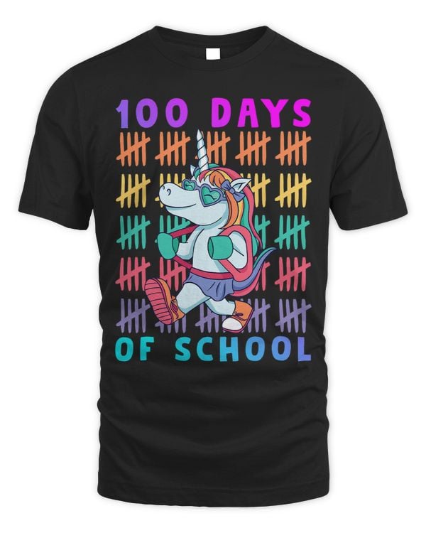 100th Day Of School boys and girls cute Unicorn rainbow 2