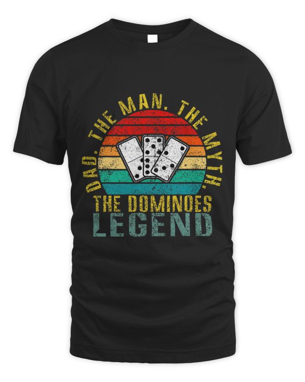 Dad the Man the Myth the dominoes Legend Funny Retro