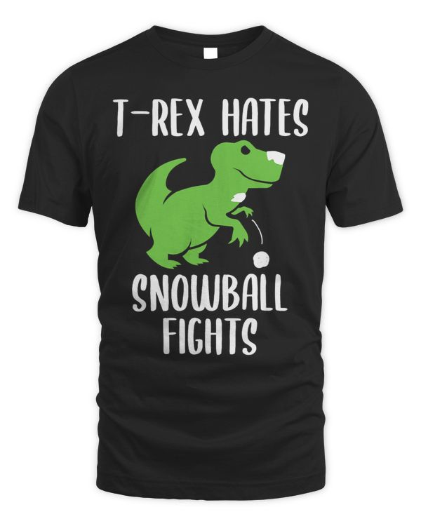 TRex Hates Snowball Fights Funny Snow Throwing Snowball