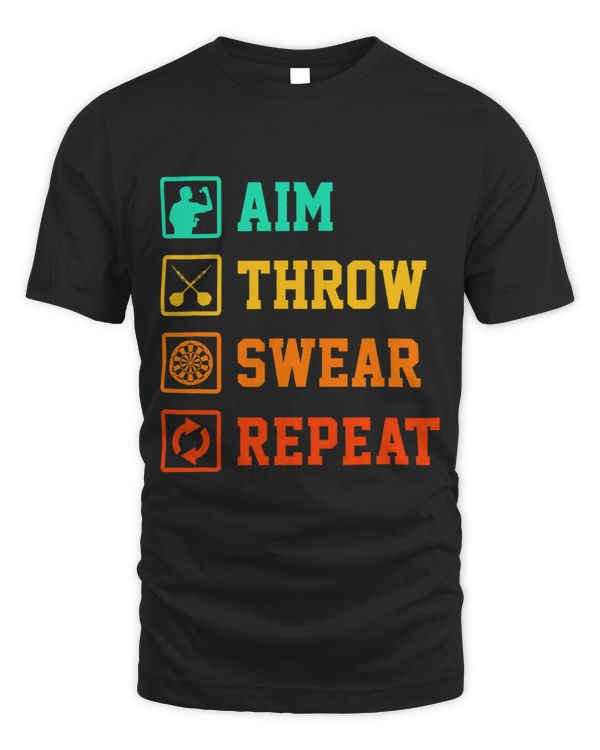 Aim Shoot Swear Repeat Dart Player Darting Dartboard Darts 1