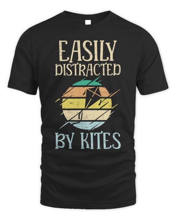 Easily Distracted By Kites Kids String Sport Kite Flyer