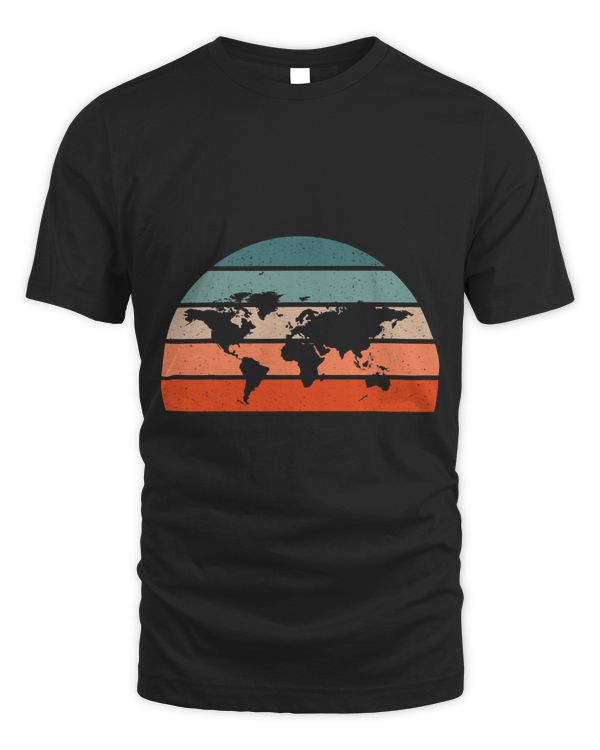 Retro Geography World Map Geographer