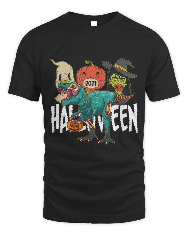 T Rex Halloween Jackolantern ghost Witch with mask 2