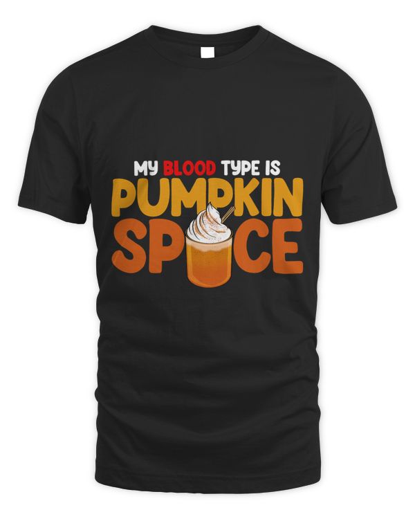 My Blood Pumpkin Spice Funny Women Holly Cross Celebration