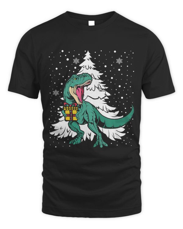 Dinosaur T Rex Christmas Tree Xmas Boys Kids Toddler Pajama