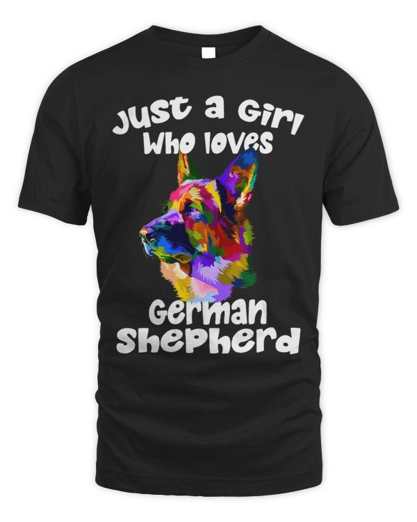 Just A Girl Who Loves German Shepherds Dog coloring lovers