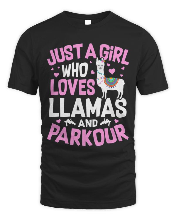 Just A Girl Who Loves Llamas And Parkour Womens Apparel