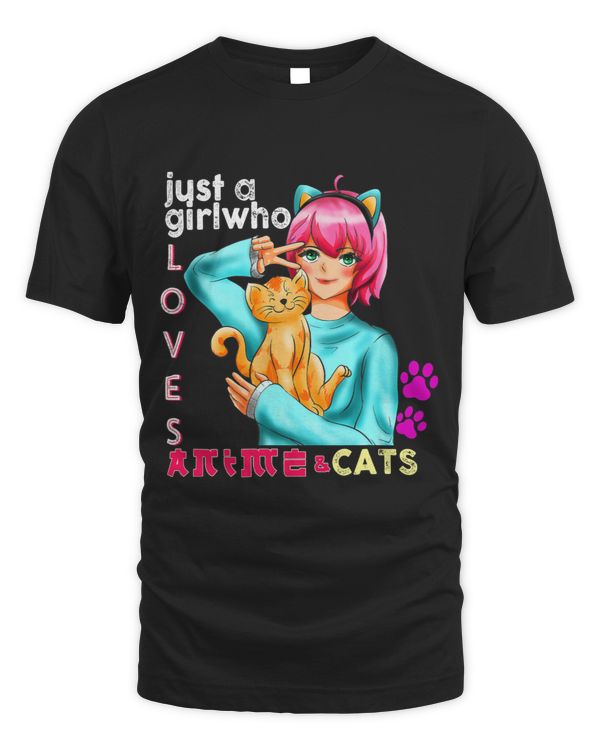 Just A Girl Who Loves Anime 2Cats Cute Gifts for Teen Girls 2