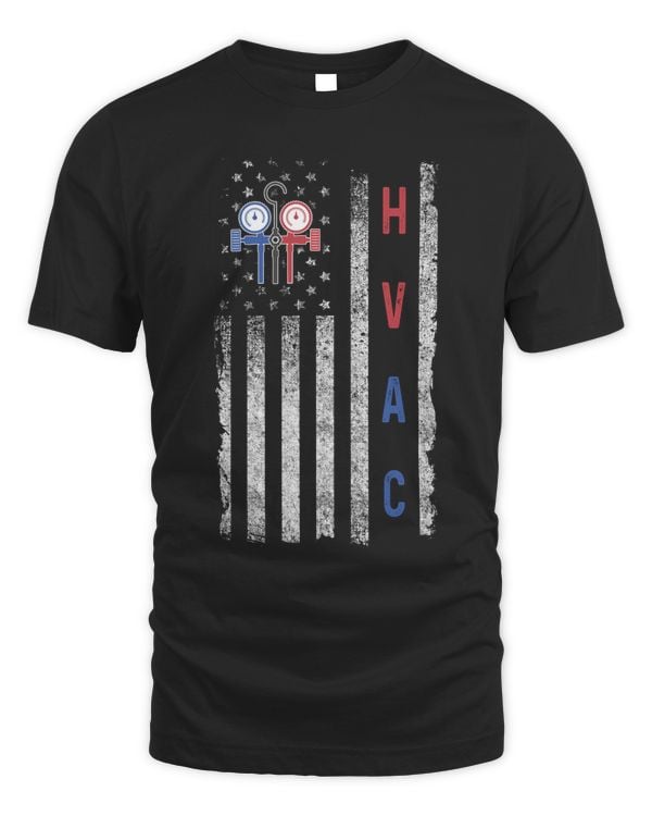 HVAC Technician American Flag