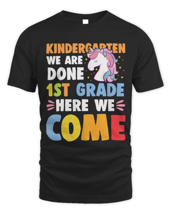 Kids Girls Kindergarten Graduation Colorful Unicorn Kindy Meme
