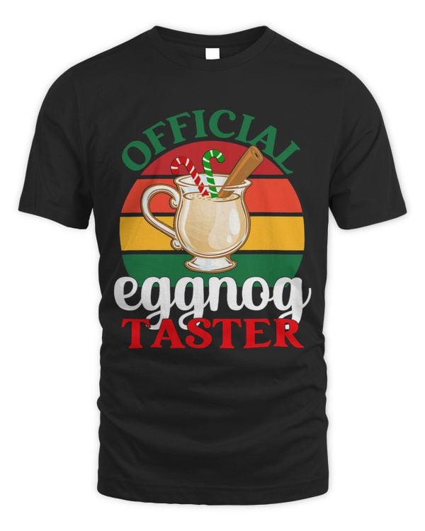 Official Eggnog Taster Funny Egg Nog Christmas Drink Retro