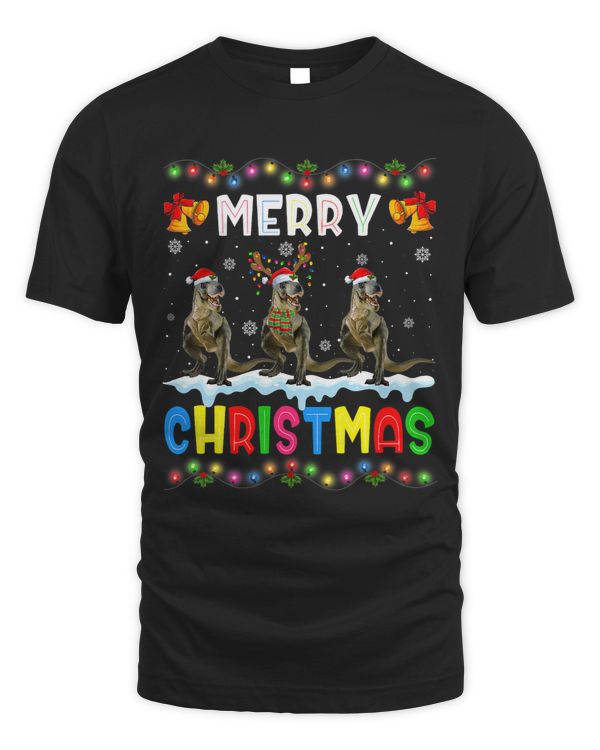 Funny Santa Dinosaur Animals Merry Christmas Pajama