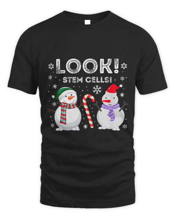 Funny Stem Cell Snowman Christmas Science Humor Biology Lab