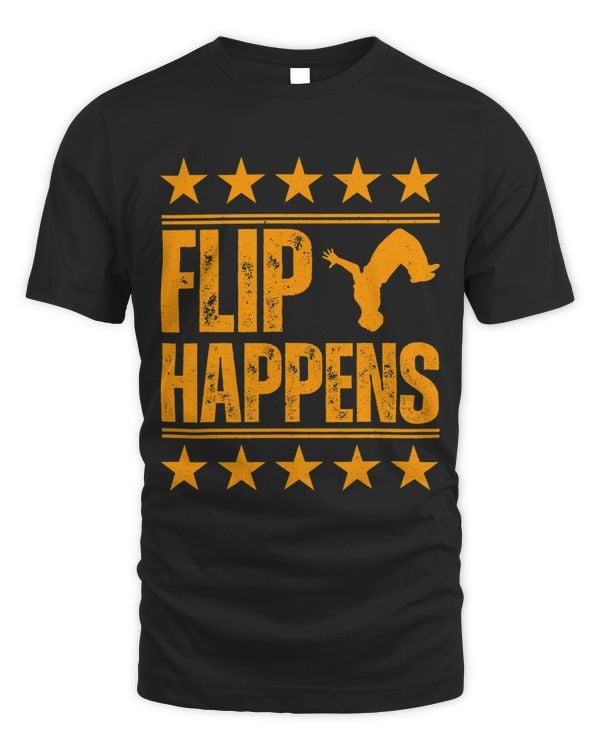 Flip Happens Parkour Hobby Sport Pun Funny