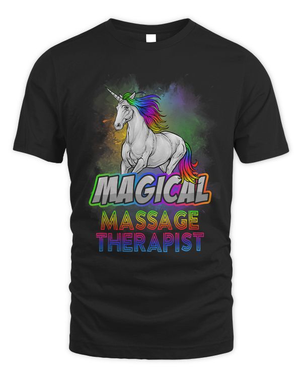 Massage Therapist Therapy Magical Retro Unicorn