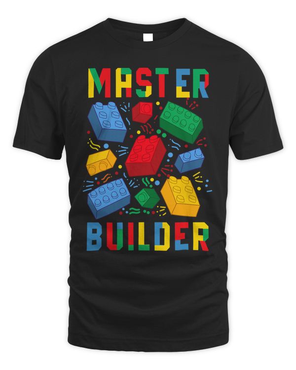 Master Builder Shirt Funny Blocks Building Brick Builder