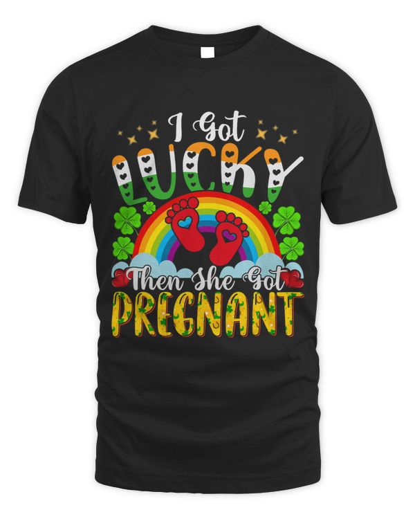 Mens Funny Expecting Father I Got Lucky