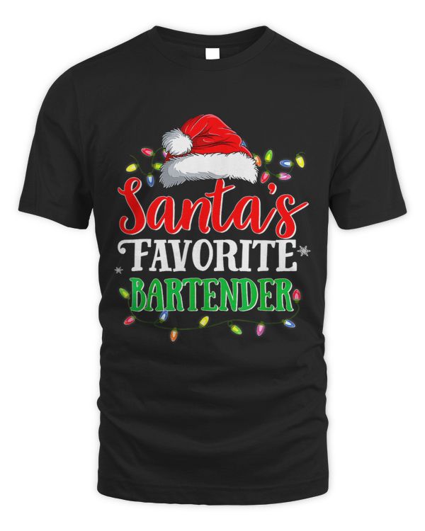 Bartender Barman Xmas Santas Favorite Bartender Christmas Santa Gift