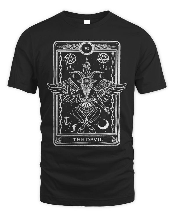 Satanic The Devil Tarot Card Baphomet