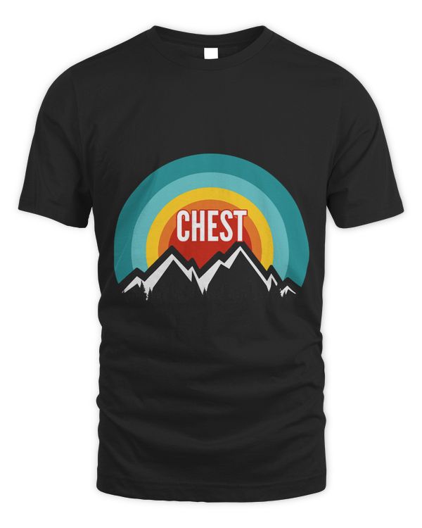 Chest Vintage Retro Sunset Design