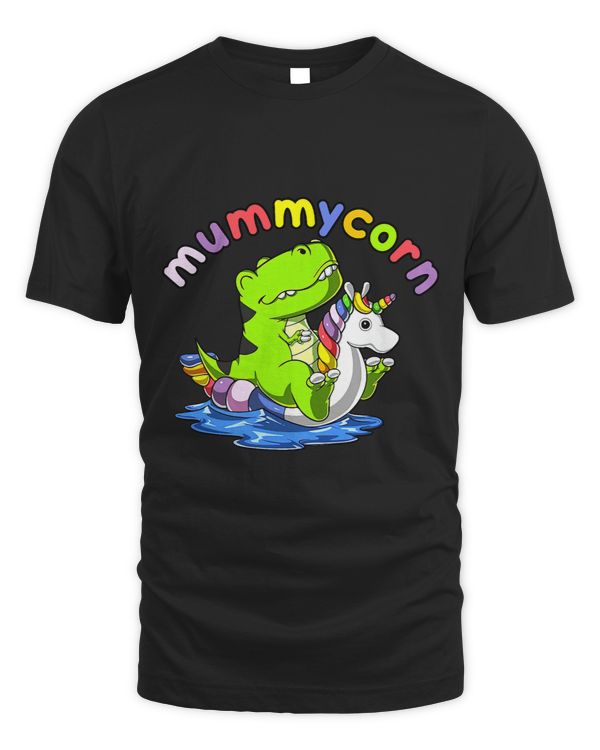 Womens Mummycorn Dinosaur Unicorn Pool Party