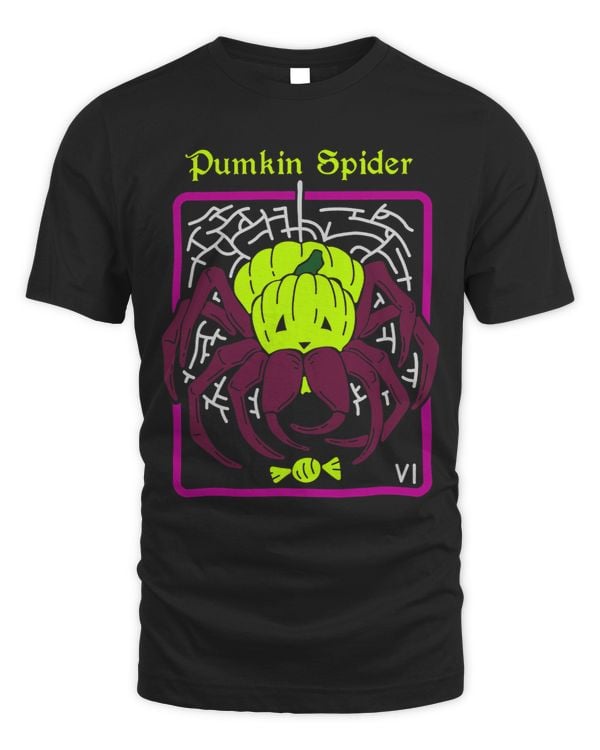Pumpkin Spider Tarot Card Halloween Occult Decor Men Women