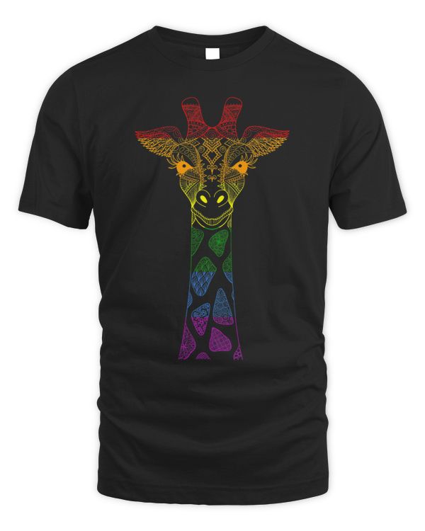 Rainbow Giraffe Mandala Lotus Flower Yoga Meditation Women