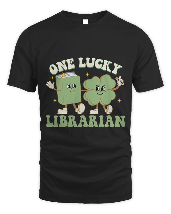 Librarian Job Groovy One Lucky Librarian Shamrock St Patricks Day
