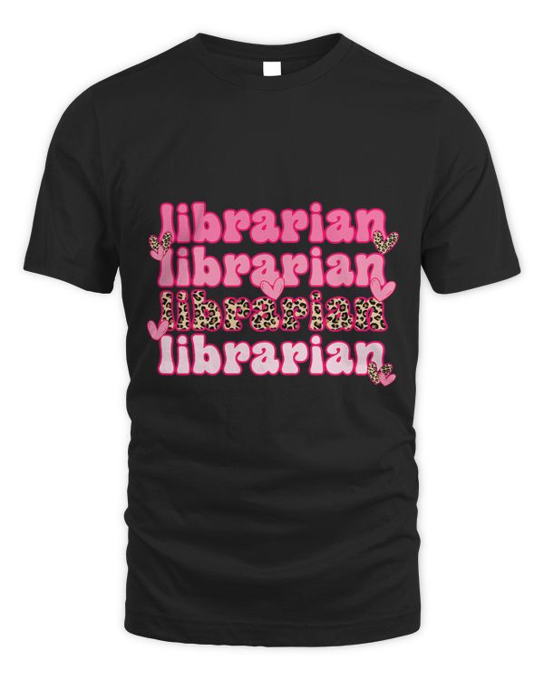 Librarian Job Leopard Groovy Librarian Valentines Day Library Valentine