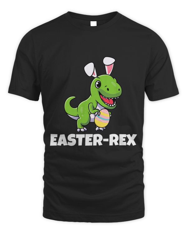 Funny EasterRex with Easter Egg and Easter Bunny Ears