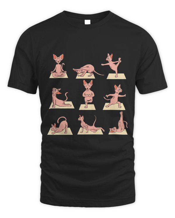 Sphynx Cat Yoga Poses Meditation Namaste Spiritual Zen