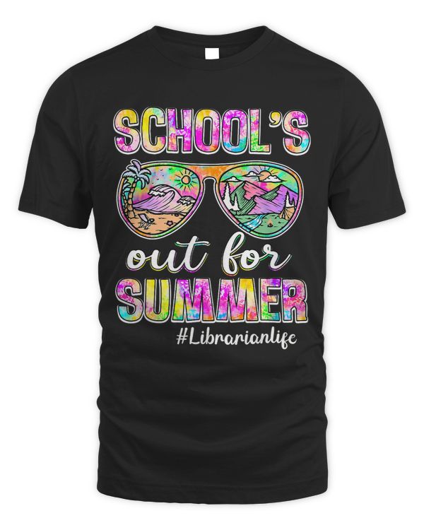 Librarian Job Schools Out For Summer Sunglasses Tie Dye Librarian Life 1