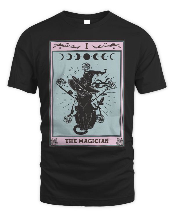 Funny Magician Tarot Occult Black Cat Witch Tarot Lover