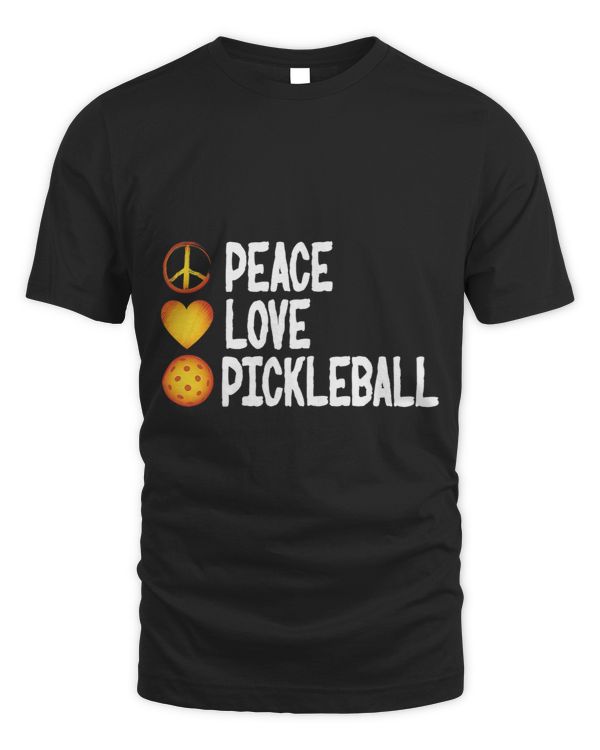 Pickleball Quote Peace Love Pickleball Cool Sunset Retro