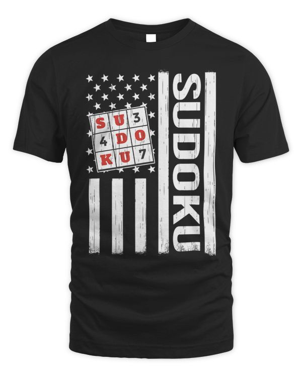 Sudoku puzzles women men US Flag 4th of July funny Sudoku