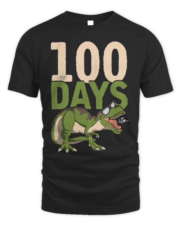 Funny Student T Rex Kids Gift Dino Happy 100 Days Of School