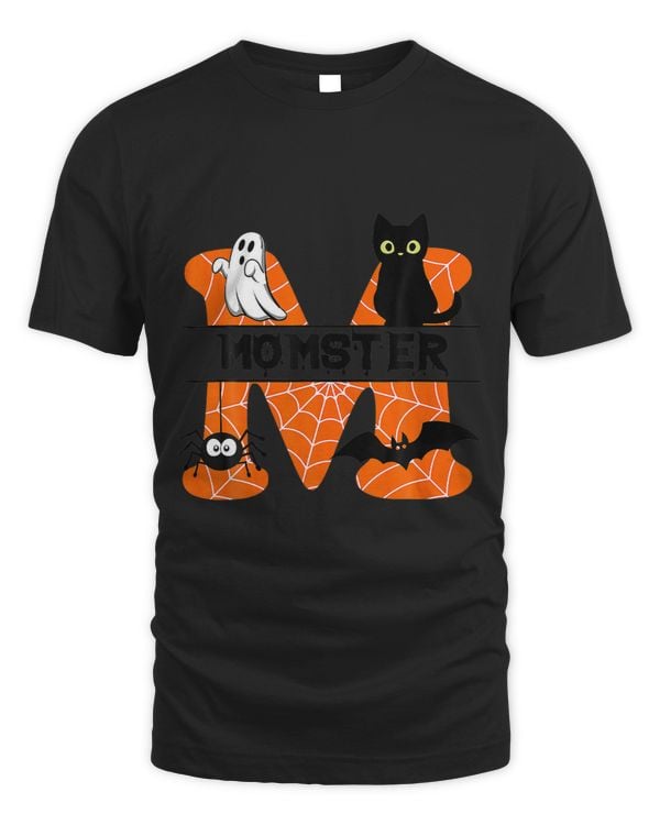 Momster Spider Web Funny Halloween Ghost Bat Black Cat