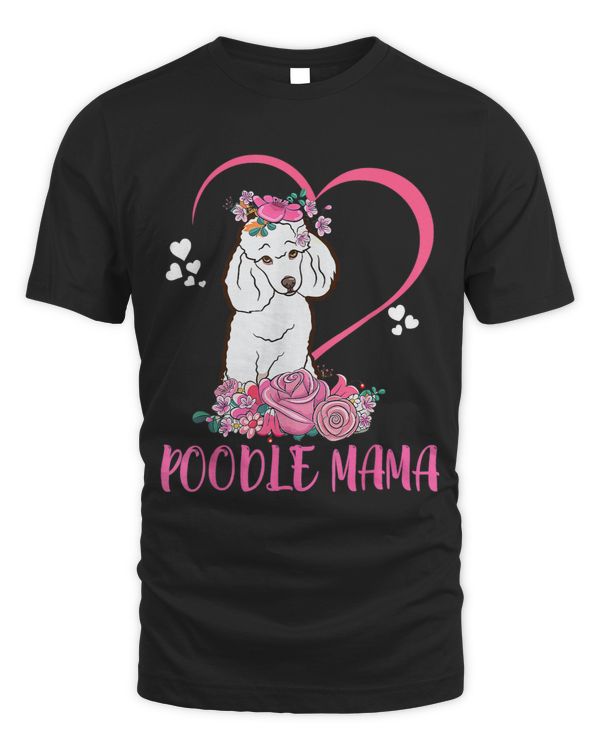 Poodle Mama Floral Heart