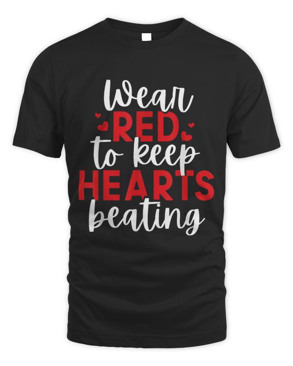 Red Keep Hearts Beating 2Heart Disease Awareness Outfit