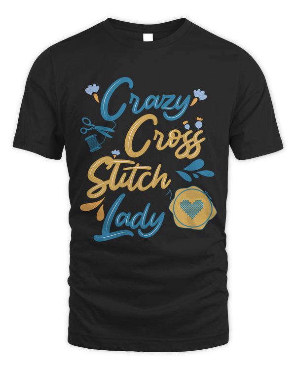 Womens Crazy Cross Stitch Lady