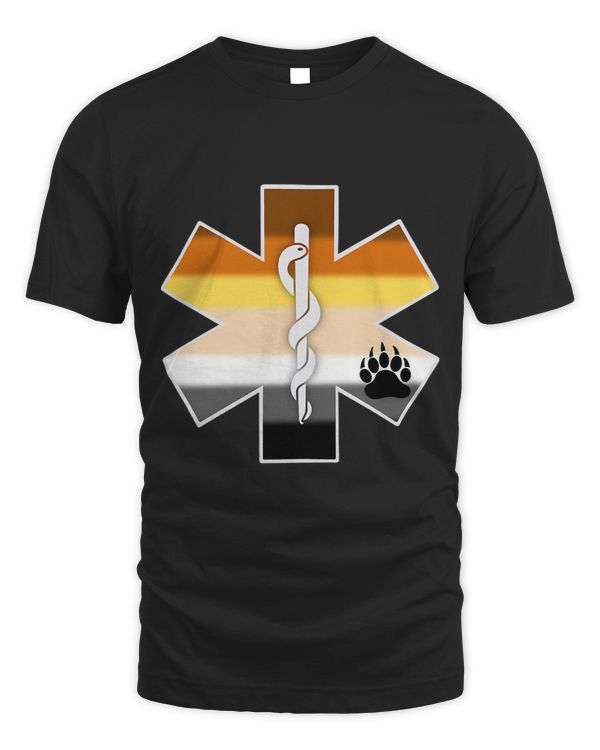 Paramedic EMT Star Of Life Gay Bear Pride Flag Rainbow LGBTQ