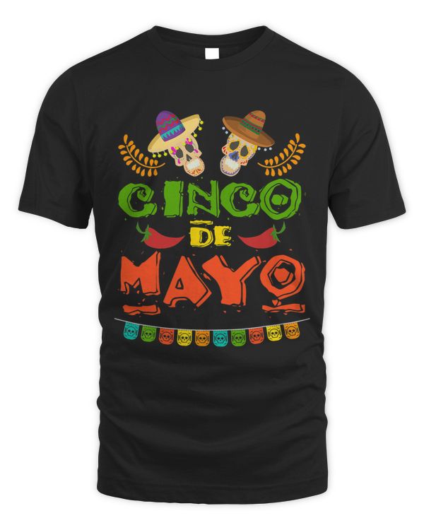 Mexican Fiesta Skulls Chili Mexico Party Cinco De Mayo