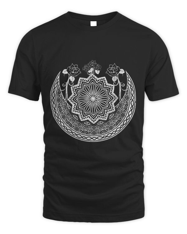 Crescent Moon Artsy Roses Celestial Body Boho Aesthetic Moon
