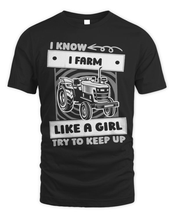 Farm Girl Farmer Agriculture Tractor Farming