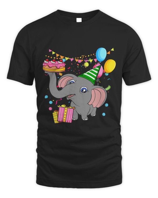 Balloons Cake Animal Birthday Party Cute Baby Elephant